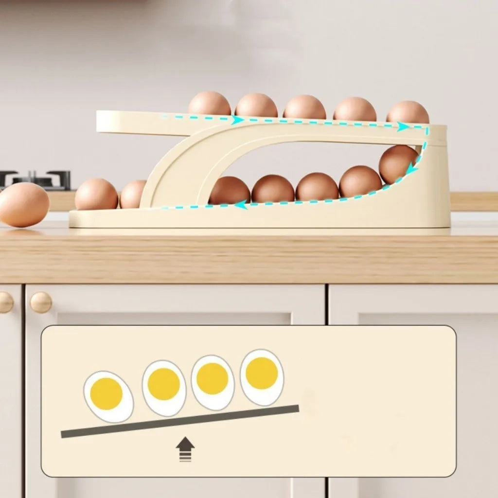 2-Tier Automatic Egg Dispenser & Organizer
