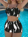 High Waist Drawstring Bikini Set