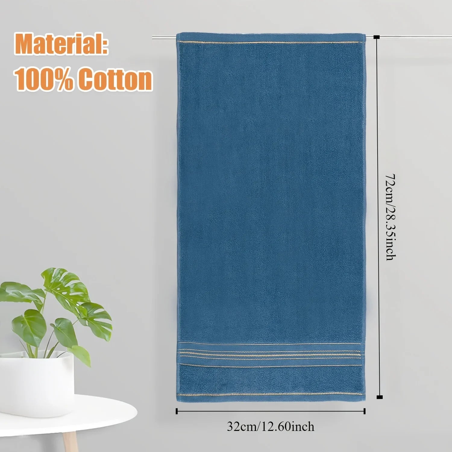 Prosop de Baie 100% Bumbac Pur | Pure Cotton Quick-Dry Towel