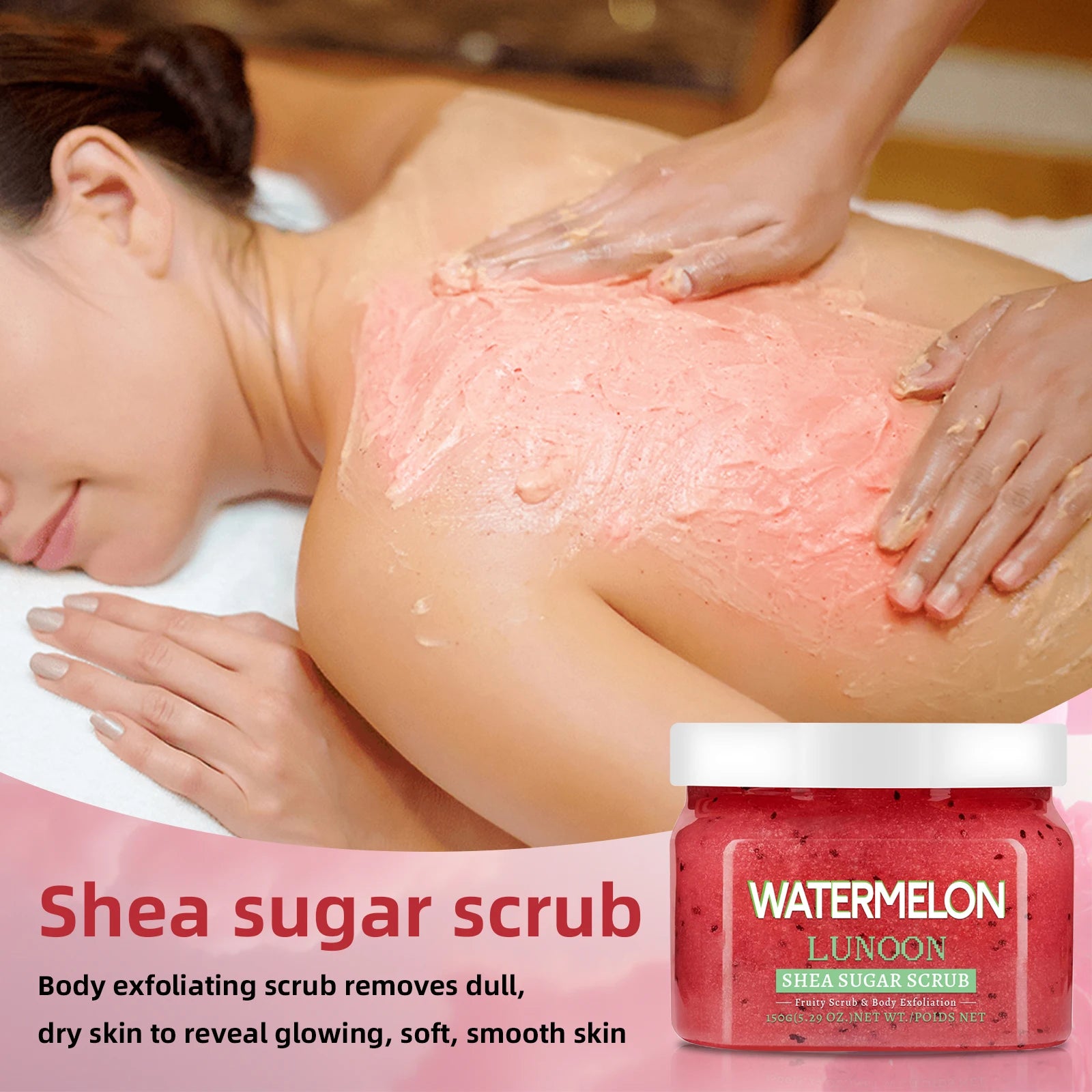 Scrub de Corp cu Pepene & Shea | Watermelon Shea Sugar Body Scrub