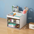 Small Desk Organizer with Drawer & Compartments