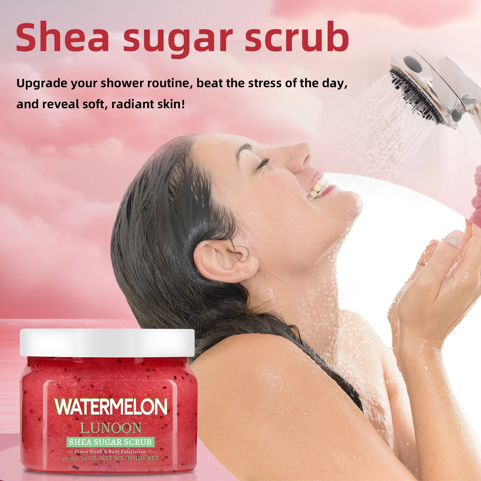 Scrub de Corp cu Pepene & Shea | Watermelon Shea Sugar Body Scrub