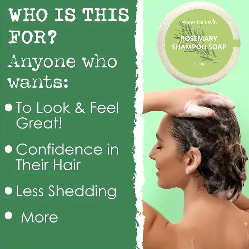 Șampon Solid cu Rozmarin pentru Creșterea Părului | Rosemary Hair Growth Shampoo Bar