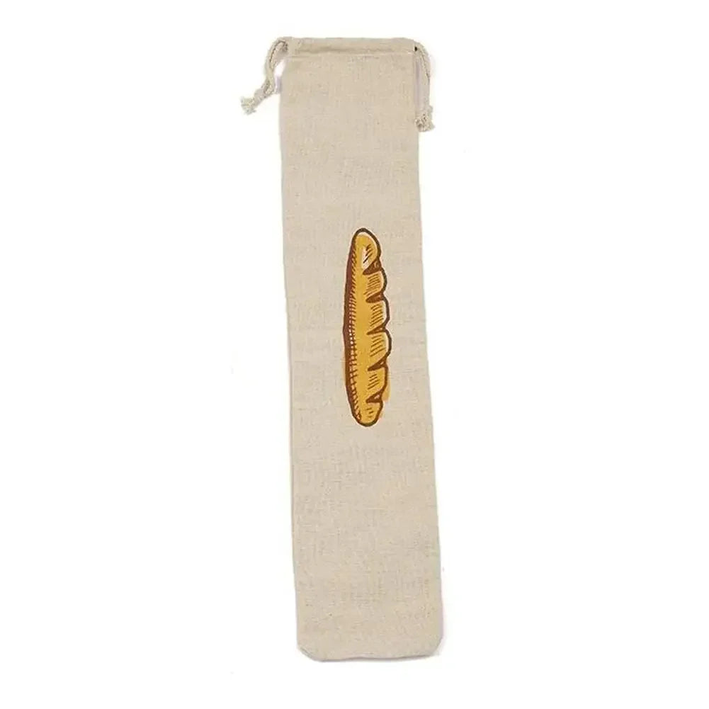 Reusable Linen Bread Bag with Drawstring