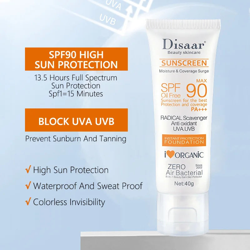 Cremă Solară SPF90+ Waterproof | Facial & Body Sunscreen