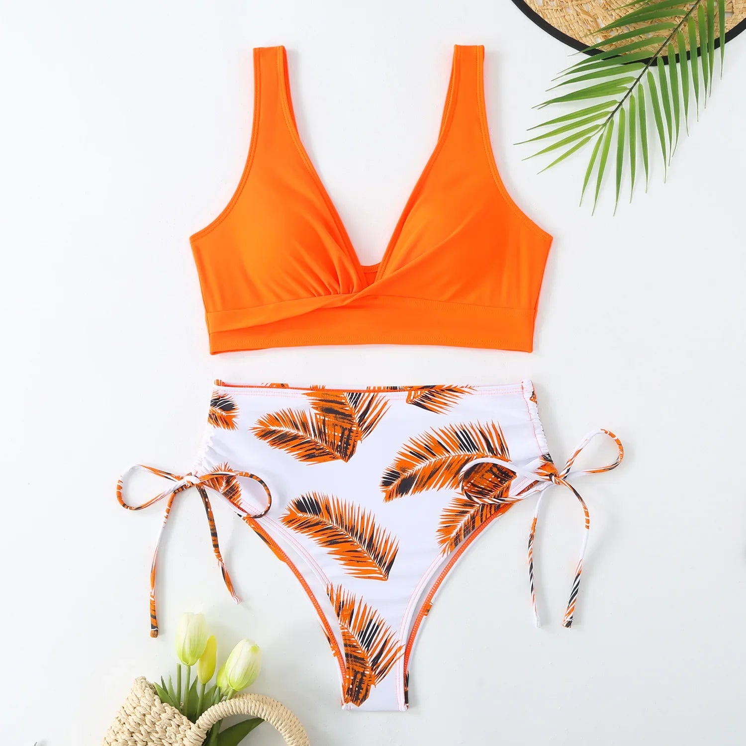High-Waist Bikini Set Women Tummy Control Swimwear