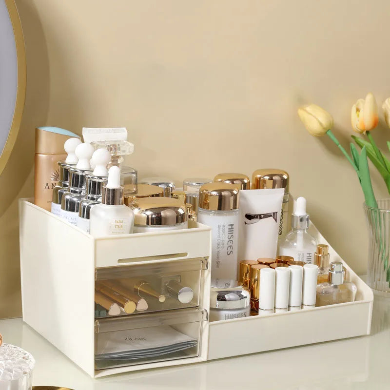 Desktop Cosmetic Organizer with Drawer