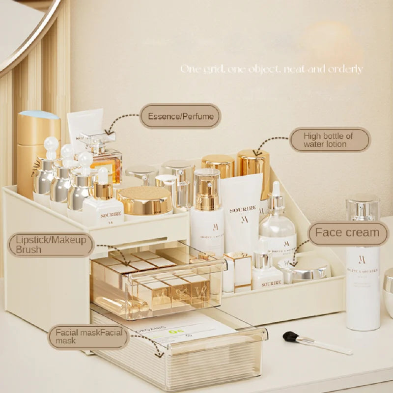 Desktop Cosmetic Organizer with Drawer