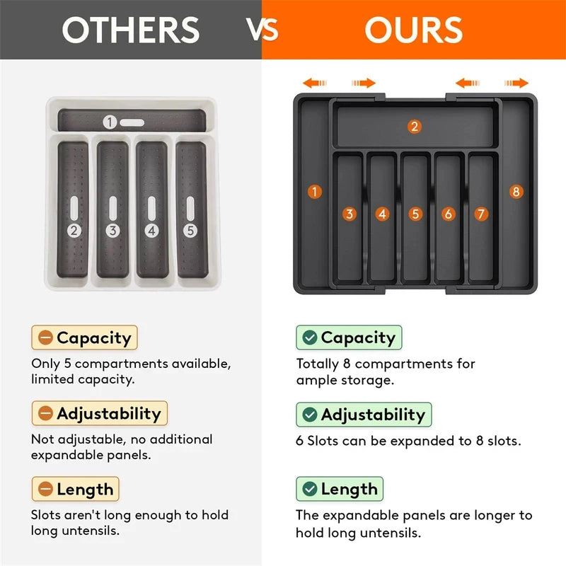 Expandable Silverware & Utensil Drawer Organizer