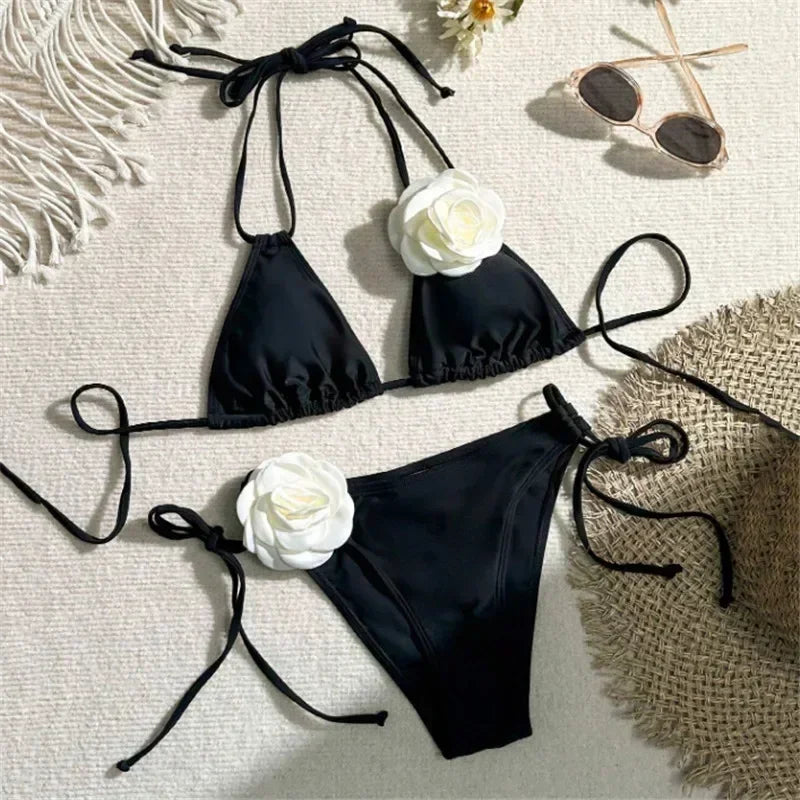Floral Brazilian Bikini Set Women Beach Swimwear - Image #0