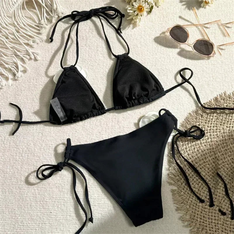 Floral Brazilian Bikini Set Women Beach Swimwear - Image #0