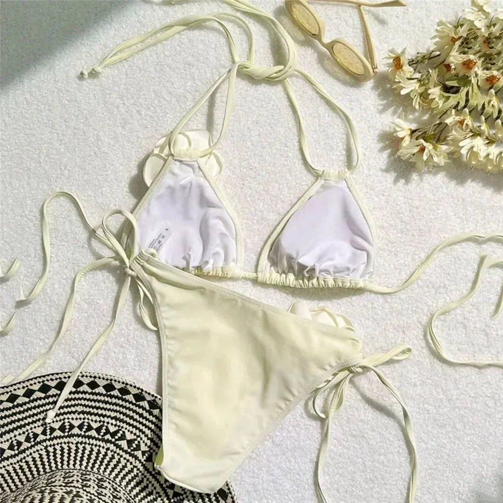 Floral Brazilian Bikini Set Women Beach Swimwear - Image #0