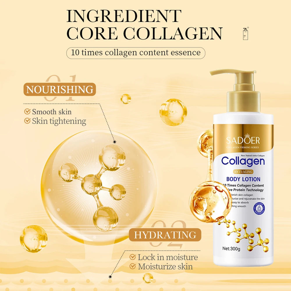 Loțiune de Corp cu Colagen Anti-Îmbătrânire | Collagen Firming & Hydration Body Lotion
