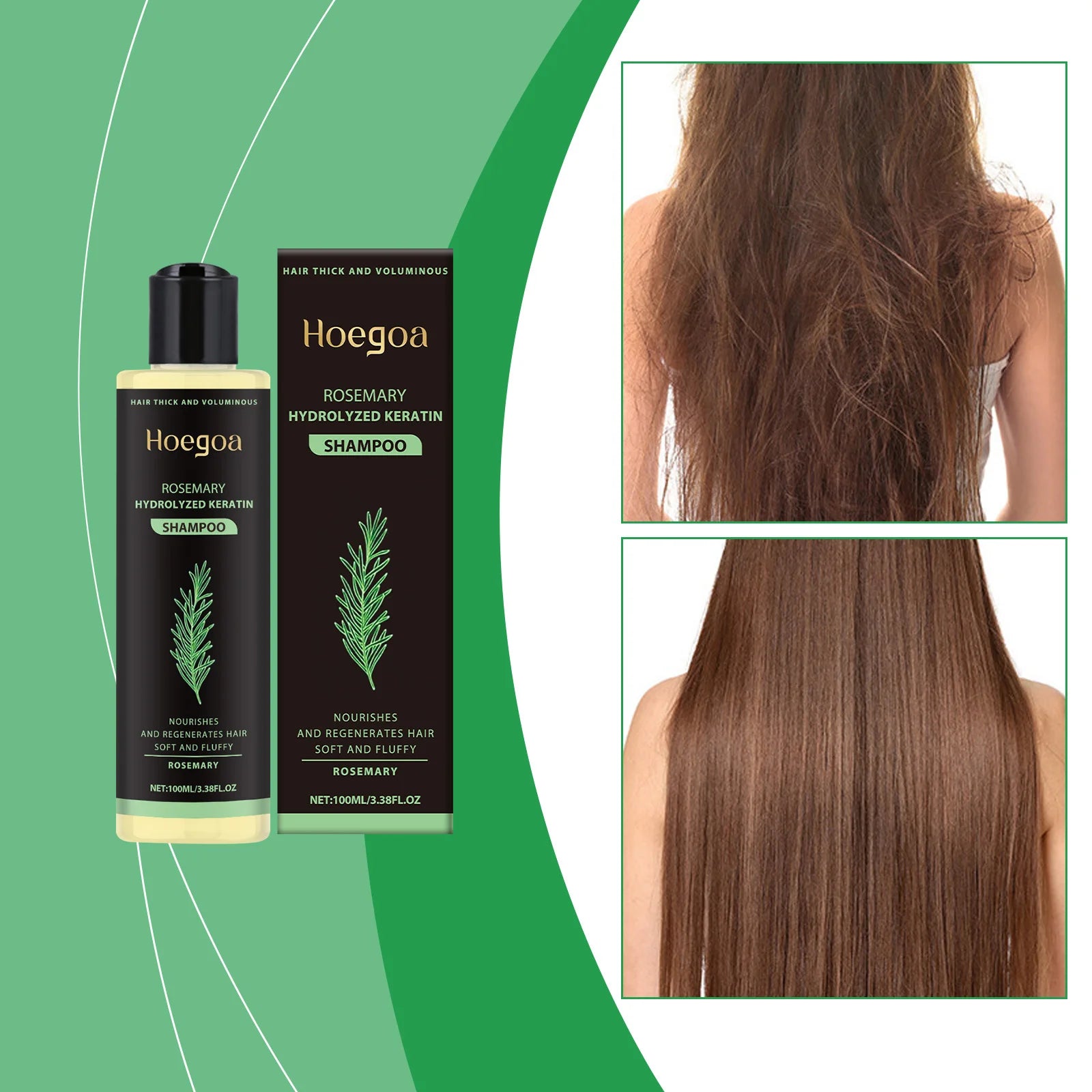 Set 3 Șampoane Rosemary pentru Creșterea Părului | Rosemary Hair Growth Shampoo