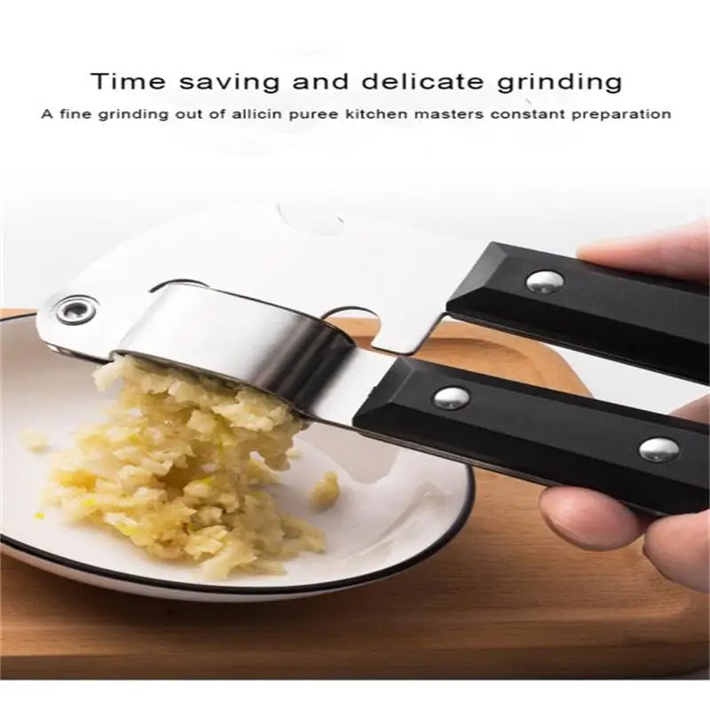 Black Stainless Steel Garlic Press