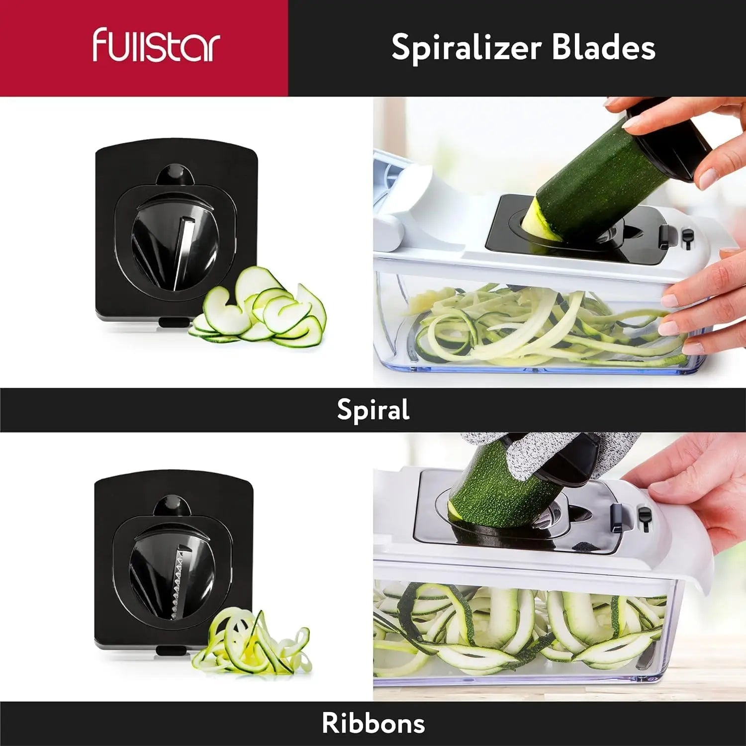 Vegetable Chopper with Container & Spiral Cutter