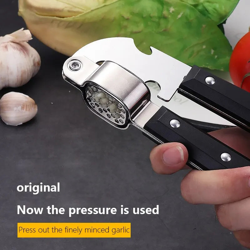 Black Stainless Steel Garlic Press