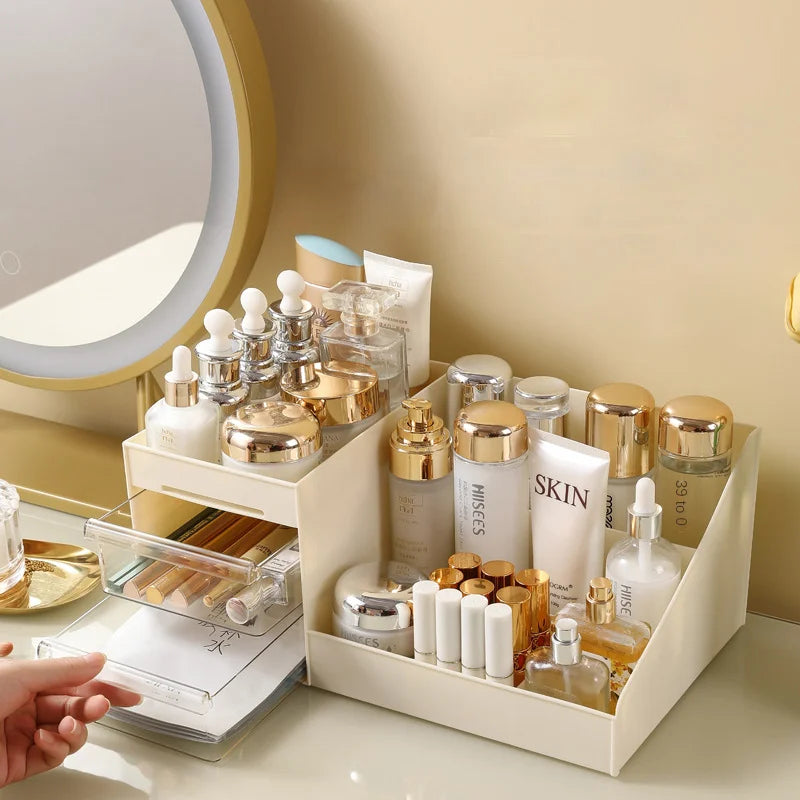 Desktop Cosmetic Organizer with Drawer